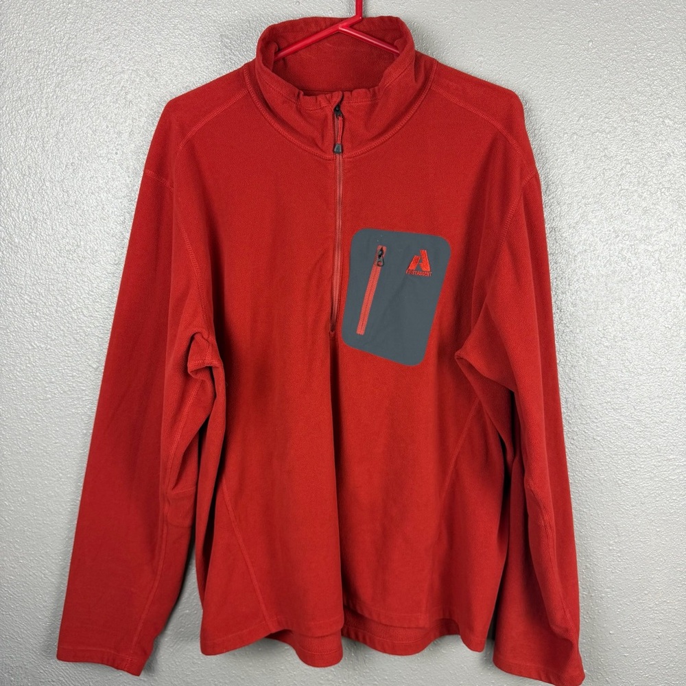 Eddie Bauer First Ascent Fleece 1/4 Zip Pullover Men’s XXL Burnt Sienna